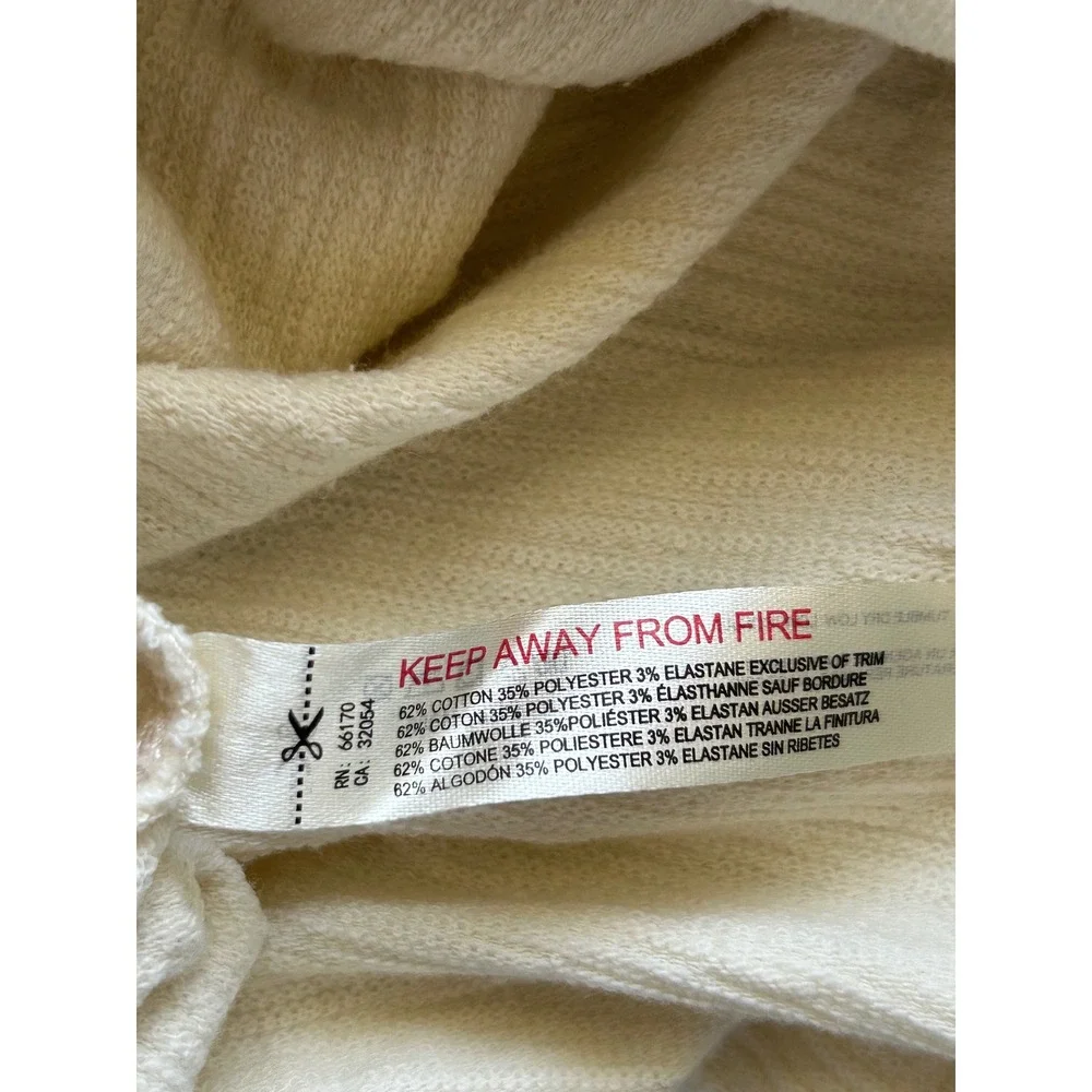 Free People Free-est Cream Textured Wide Leg Crop Drawstring Pants XS OB2241885